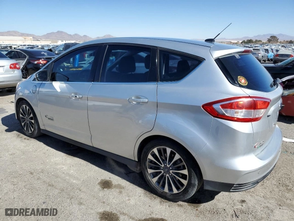 2017 Ford C-Max Energi Titanium with VIN 1FADP5FU0HL105772, listed as a Copart auction lot 44410475 with 56,756 mi miles and Salvage Title. Bid and sale history available at carsss.com. Image 2.