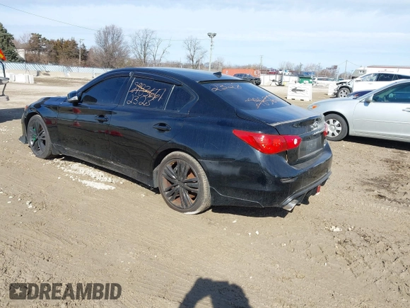 2015 Infiniti Q50 Premium z VIN JN1BV7AR3FM408819, wystawiony jako IAAI lot #41702328 z przebiegiem 162 220 mil mil oraz . Historia ofert i sprzedaży dostępna na DreamBid. Obrazek 3.