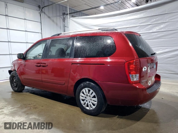 2012 Kia Sedona LX with VIN KNDMG4C71C6418257, listed as a Copart auction lot 49045125 with 65,836 mi miles and Salvage Title. Bid and sale history available at carsss.com. Image 2.