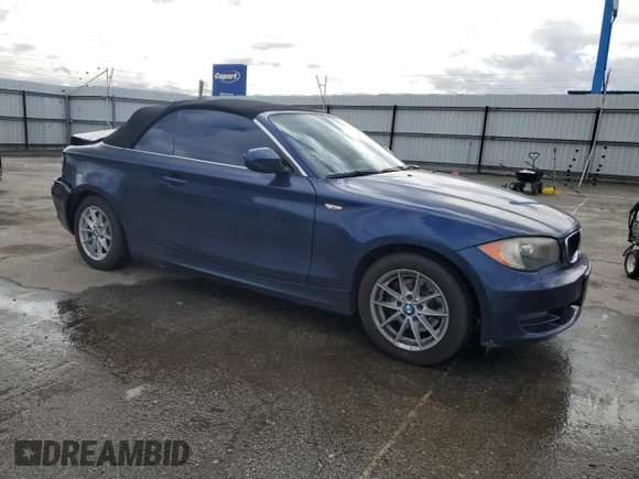 2011 BMW 1 Series 128i with VIN WBAUN1C57BVH83615, listed as a Copart auction lot 44755235 with 97,138 mi miles and Salvage title. Bid and sale history available at DreamBid. Image 4.