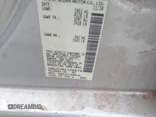 2019 Nissan Altima SR with VIN 1N4BL4CV9KC146676, listed as a IAAI auction lot 41483676 with 99,494 mi miles and . Bid and sale history available at carsss.com. Image 9.
