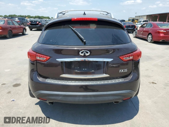 2012 Infiniti FX35 with VIN JN8AS1MW8CM154766, listed as a Copart auction lot 66765874 with 0 mi miles and Salvage Title. Bid and sale history available at carsss.com. Image 6.