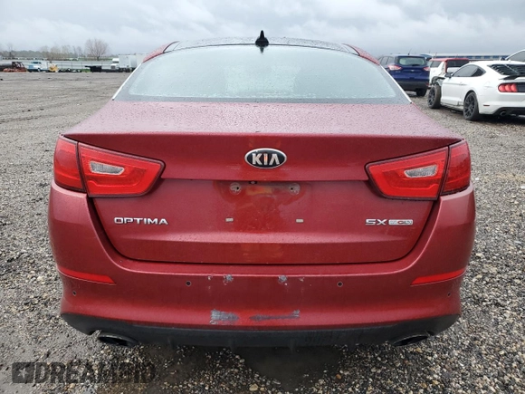 2014 Kia Optima SXL Turbo with VIN 5XXGR4A61EG335840, listed as a Copart auction lot 44946495 with 138,411 mi miles and Salvage Title. Bid and sale history available at DreamBid. Image 6.