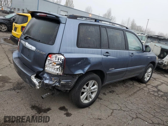 2006 Toyota Highlander Hybrid with VIN JTEEW21A660029918, listed as a Copart auction lot 50371275 with 158,141 mi miles and Salvage Title. Bid and sale history available at carsss.com. Image 3.