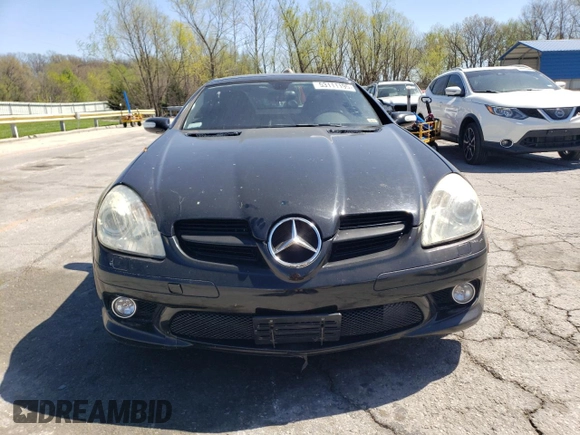 2006 Mercedes-Benz SLK 350 with VIN WDBWK56F46F086074, listed as a Copart auction lot 53111195 with 109,686 mi miles and Salvage Title. Bid and sale history available at DreamBid. Image 5.