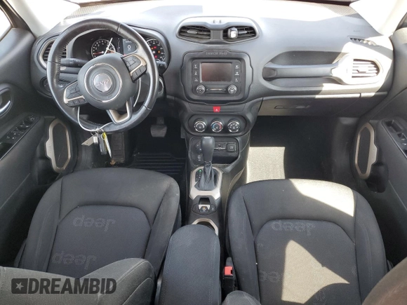 2017 Jeep Renegade Latitude with VIN ZACCJBBB9HPF65454, listed as a Copart auction lot 53787315 with 82,689 mi miles and Salvage Title. Bid and sale history available at carsss.com. Image 8.
