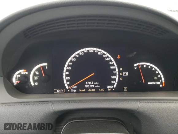 2008 Mercedes-Benz CL-Class V8 AMG with VIN WDDEJ77X98A007698, listed as a Copart auction lot 73547884 with 105,791 mi miles and Salvage Title. Bid and sale history available at carsss.com. Image 9.