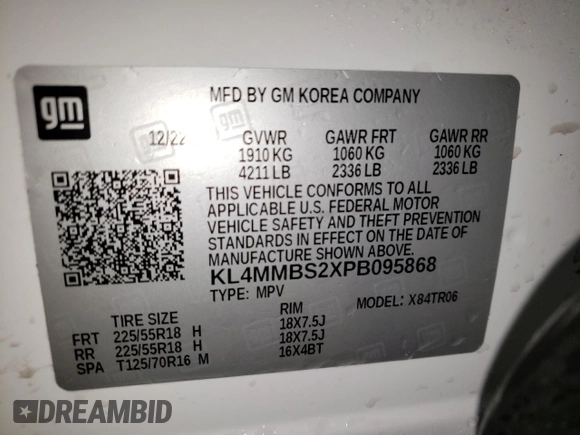 2023 Buick Encore GX Preferred with VIN KL4MMBS2XPB095868, listed as a Copart auction lot 52017555 with 14,531 mi miles and Clean title. Bid and sale history available at DreamBid. Image 13.