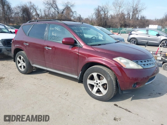 2007 Nissan Murano S with VIN JN8AZ08W67W600245, listed as a IAAI auction lot 41804161 with 144,554 mi miles and . Bid and sale history available at DreamBid. Image 1.
