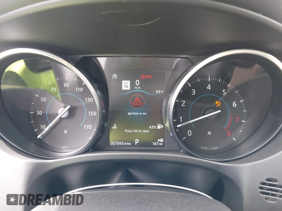 2020 Jaguar F-Pace 25t Premium with VIN SADCJ2FX8LA632113, listed as a IAAI auction lot 42201246 with 57,043 mi miles and . Bid and sale history available at DreamBid. Image 7.