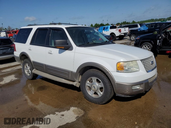 2003 Ford Expedition Eddie Bauer with VIN 1FMFU18L63LC56841, listed as a Copart auction lot 57602345 with Not provided miles and Salvage title. Bid and sale history available at DreamBid. Image 4.