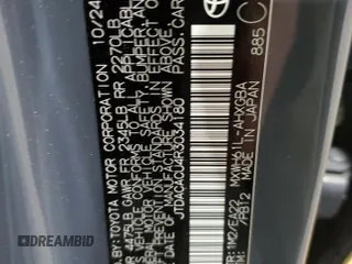 2024 Toyota Prius SE z VIN JTDACACU4R3034180, wystawiony jako Copart lot #46998625 z przebiegiem 5 288 mil mil oraz Szkoda całkowita • Salvage title. Historia ofert i sprzedaży dostępna na DreamBid. Obrazek 13.