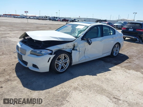 2013 BMW 5 Series 550i with VIN WBAFR9C5XDDX79916, listed as a IAAI auction lot 41776449 with 126,506 mi miles and . Bid and sale history available at carsss.com. Image 2.