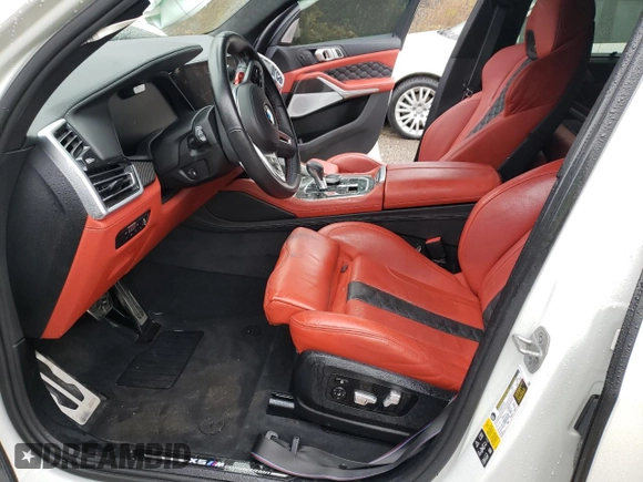 2020 BMW X5 M Competition with VIN 5YMJU0C07L9D71042, listed as a Copart auction lot 75059483 with 0 mi miles. Bid and sale history available at carsss.com. Image 7.