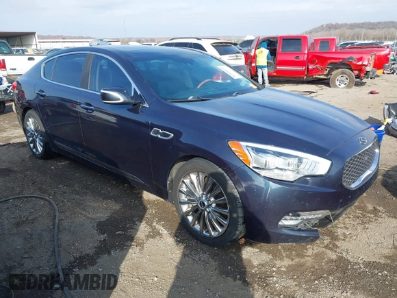 2015 Kia K900 Luxury with VIN KNALW4D42F6021502, listed as a IAAI auction lot 40900852 with 118,993 mi miles. Bid and sale history available at carsss.com. Image 1.