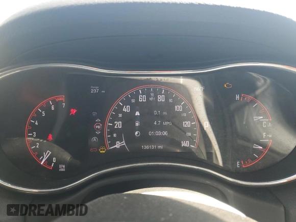 2016 Dodge Durango SXT with VIN 1C4RDJAG7GC408159, listed as a Copart auction lot 54196905 with 136,131 mi miles and Salvage title. Bid and sale history available at DreamBid. Image 9.
