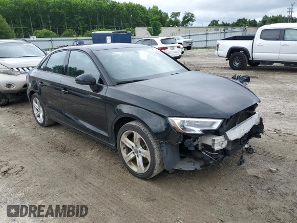 2017 Audi A3 Sedan Premium with VIN WAUAUGFF4H1075011, listed as a Copart auction lot 54967784 with 84,035 mi miles and Salvage Title. Bid and sale history available at carsss.com. Image 4.
