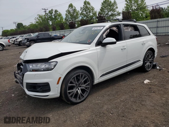 2019 Audi Q7 Prestige with VIN WA1VAAF76KD033457, listed as a Copart auction lot 58704735 with 57,297 mi miles and Salvage title. Bid and sale history available at DreamBid. Image 1.