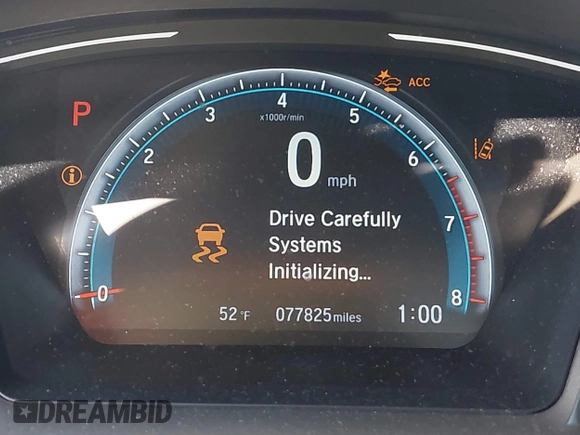 2019 Honda Civic Sedan EX with VIN 19XFC1F38KE003389, listed as a IAAI auction lot 41633696 with 77,825 mi miles. Bid and sale history available at carsss.com. Image 16.