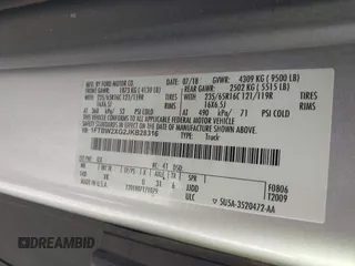 2018 Ford Transit Cargo with VIN 1FTBW2XG2JKB28316, listed as a IAAI auction lot 42383400 with Not provided miles and . Bid and sale history available at DreamBid. Image 9.