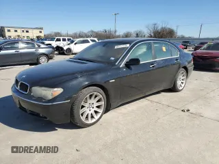 2005 BMW 7 Series 745Li with VIN WBAGN63535DS56267, listed as a Copart auction lot 45717775 with 0 mi miles and Salvage Title. Bid and sale history available at carsss.com. Image 1.