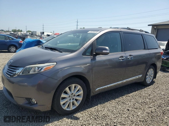 2016 Toyota Sienna Ltd with VIN 5TDDK3DC3GS145803, listed as a Copart auction lot 55039295 with 243,654 mi miles and Clean Title. Bid and sale history available at carsss.com. Image 1.