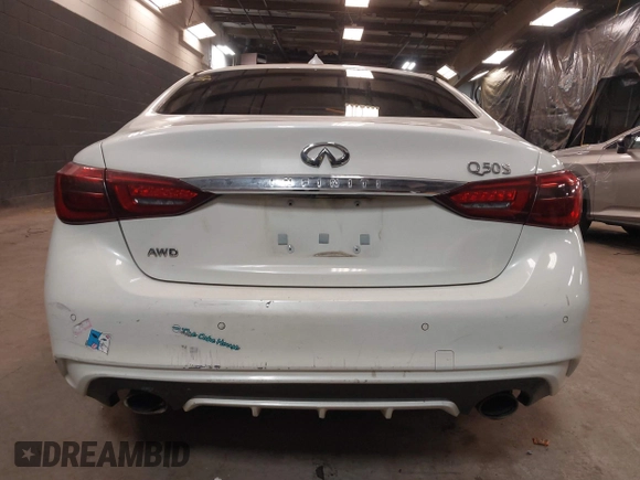 2020 Infiniti Q50 3.0t SPORT with VIN JN1EV7AR7LM253846, listed as a IAAI auction lot 41305150 with 45,560 mi miles. Bid and sale history available at carsss.com. Image 16.
