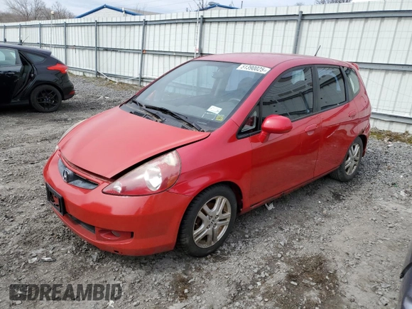 2008 Honda Fit Sport with VIN JHMGD38648S051576, listed as a Copart auction lot 51390025 with 135,328 mi miles and Clean Title. Bid and sale history available at carsss.com. Image 1.