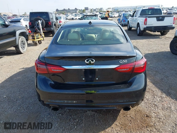 2019 Infiniti Q50 Luxe with VIN JN1EV7AP8KM543395, listed as a IAAI auction lot 42418112 with 43,382 mi miles and . Bid and sale history available at DreamBid. Image 16.