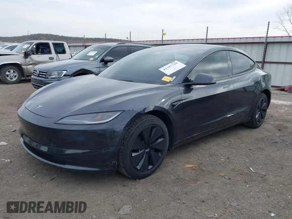 2024 Tesla Model 3 with VIN 5YJ3E1EA2RF847638, listed as a IAAI auction lot 41797710 with 11,362 mi miles. Bid and sale history available at carsss.com. Image 2.