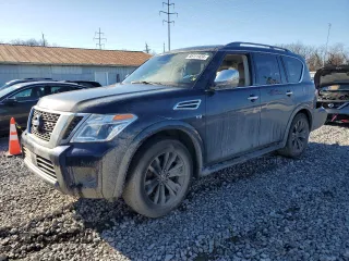 2019 Nissan Armada SV with VIN JN8AY2NC5K9584202, listed as a Copart auction lot 85111424 with Not Provided miles and Salvage Title. Bid and sale history available at carsss.com. Image 1.