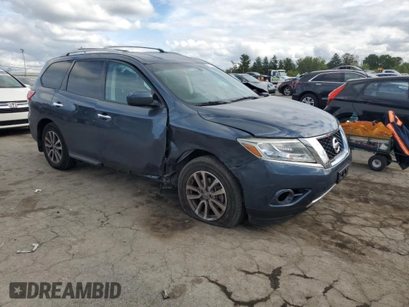 2016 Nissan Pathfinder S with VIN 5N1AR2MM8GC627181, listed as a Copart auction lot 74101424 with 92,152 mi miles and Salvage Title. Bid and sale history available at carsss.com. Image 4.