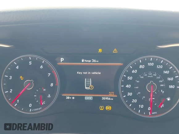 2020 Genesis G70 2.0T with VIN KMTG44LA3LU046192, listed as a IAAI auction lot 41377476 with 35,956 mi miles and . Bid and sale history available at DreamBid. Image 7.