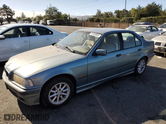 1998 BMW 3 Series 318i with VIN WBACC9321WEE60236, listed as a Copart auction lot 75763954 with 0 mi miles and Clean Title. Bid and sale history available at carsss.com. Image 1.