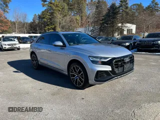 2019 Audi Q8 Premium Plus with VIN WA1EVAF14KD017080, listed as a Copart auction lot 43855065 with 102,846 mi miles and Clean Title. Bid and sale history available at carsss.com. Image 1.