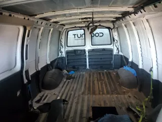 2021 Chevrolet Express Cargo with VIN 1GCWGBFPXM1187527, listed as a Copart auction lot 53276015 with 81,429 mi miles and Salvage title. Bid and sale history available at DreamBid. Image 10.