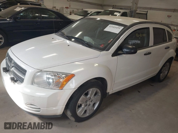2007 Dodge Caliber SXT with VIN 1B3HB48B67D412339, listed as a IAAI auction lot 42103451 with 170,695 mi miles and . Bid and sale history available at DreamBid. Image 2.