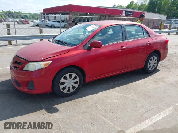 2011 Toyota Corolla L with VIN JTDBU4EE6B9135393, listed as a IAAI auction lot 42161648 with 267,437 mi miles. Bid and sale history available at carsss.com. Image 2.
