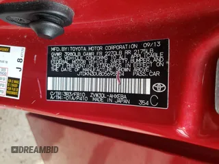 2013 Toyota Prius One with VIN JTDKN3DU8D5695524, listed as a Copart auction lot 82111264 with 121,977 mi miles and Salvage Title. Bid and sale history available at DreamBid. Image 12.