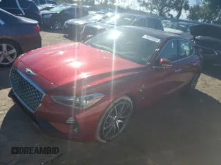 2020 Genesis G70 2.0T with VIN KMTG44LA4LU048341, listed as a Copart auction lot 74528584 with 17,474 mi miles and Non Repairable. Bid and sale history available at carsss.com. Image 1.