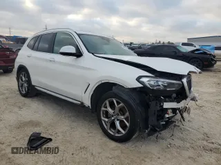 2022 BMW X3 xDrive30i with VIN 5UX53DP07N9M13593, listed as a Copart auction lot 44557635 with Not Provided miles and Salvage Title. Bid and sale history available at DreamBid. Image 4.