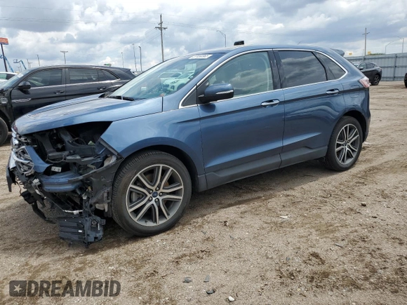 2019 Ford Edge Titanium with VIN 2FMPK4K99KBC01212, listed as a Copart auction lot 57450365 with 52,720 mi miles and Salvage title. Bid and sale history available at DreamBid. Image 1.