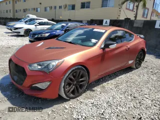 2013 Hyundai Genesis Coupe Track z VIN KMHHU6KJXDU091756, wystawiony jako Copart lot #51409625 z przebiegiem 112 585 mil mil oraz Czysty tytuł • Clean title. Historia ofert i sprzedaży dostępna na DreamBid. Obrazek 1.