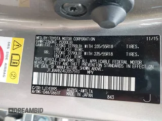 2016 Lexus NX 200t with VIN JTJBARBZ4G2057593, listed as a IAAI auction lot 42072189 with 119,483 mi miles and . Bid and sale history available at DreamBid. Image 9.
