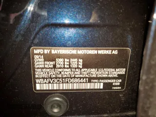 2015 BMW 5 Series 535d xDrive with VIN WBAFV3C51FD686441, listed as a Copart auction lot 79429274 with 67,193 mi miles and Salvage title. Bid and sale history available at DreamBid. Image 12.