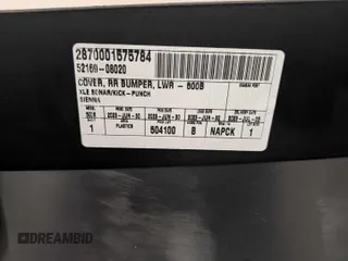2020 Toyota Sienna with VIN 6700508100, listed as a Copart auction lot 47321475 with Not Provided miles and Clean Title. Bid and sale history available at DreamBid. Image 8.