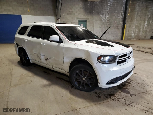 2016 Dodge Durango R/T with VIN 1C4SDHCT6GC392959, listed as a Copart auction lot 75915034 with 91,035 mi miles and Salvage Title. Bid and sale history available at carsss.com. Image 4.