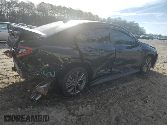 2024 Subaru WRX with VIN JF1VBAB67R9804351, listed as a Copart auction lot 49258745 with 7,007 mi miles and Salvage title. Bid and sale history available at DreamBid. Image 3.