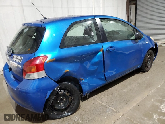 2010 Toyota Yaris with VIN JTDJT4K33A5281662, listed as a Copart auction lot 43604555 with 187,029 mi miles and Salvage Title. Bid and sale history available at DreamBid. Image 3.
