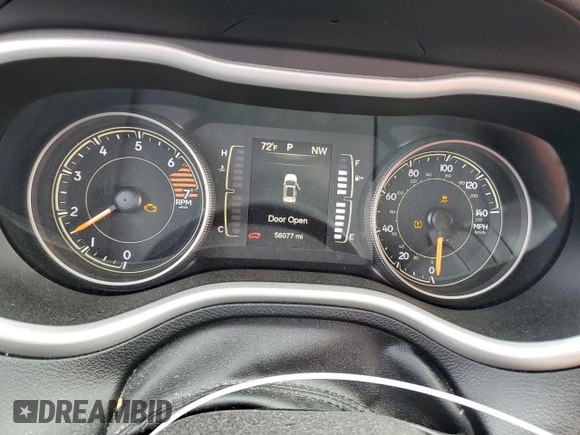 2018 Jeep Cherokee Latitude with VIN 1C4PJLCB5JD605782, listed as a Copart auction lot 51255005 with 56,077 mi miles and Salvage Title. Bid and sale history available at carsss.com. Image 9.